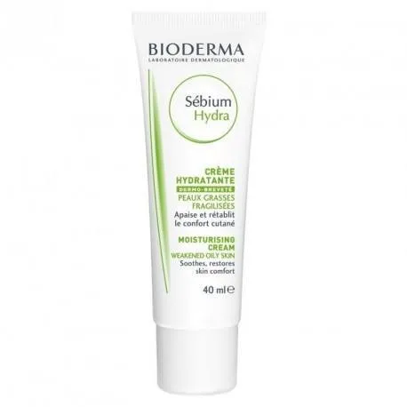 Bioderma Sebium Hydra, Crema hidratanta ten gras si acneic, 40ml