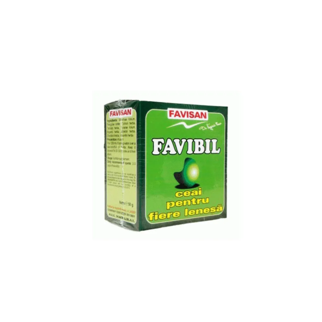 Ceai pentru fiere lenesa Favibil, 50 g, Favisan