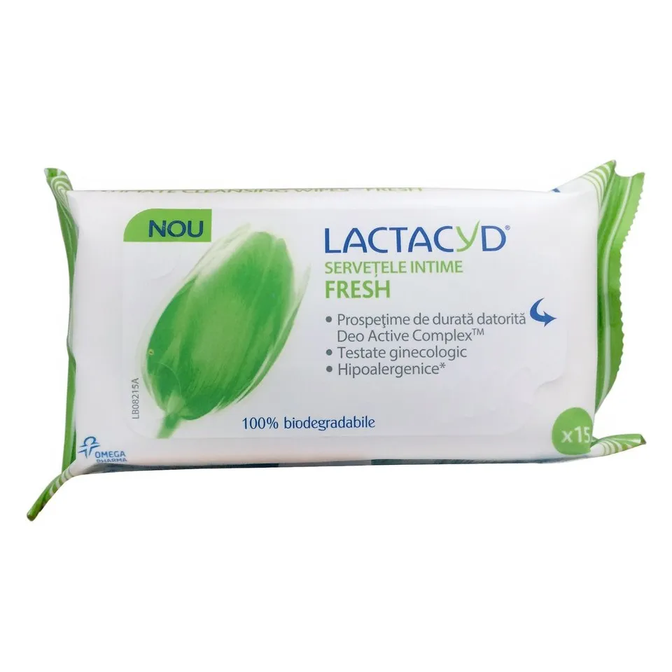 LACTACYD SERVETELE INTIME FRESH 15BUC