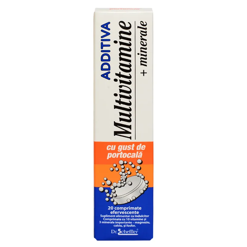 Multivitamine si minerale Additiva, 20 comprimate efervescente, Dr. Scheffler