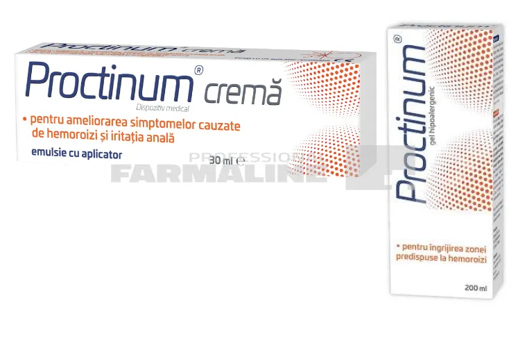Proctinum crema 30 ml + Proctinum gel 200 ml Cadou