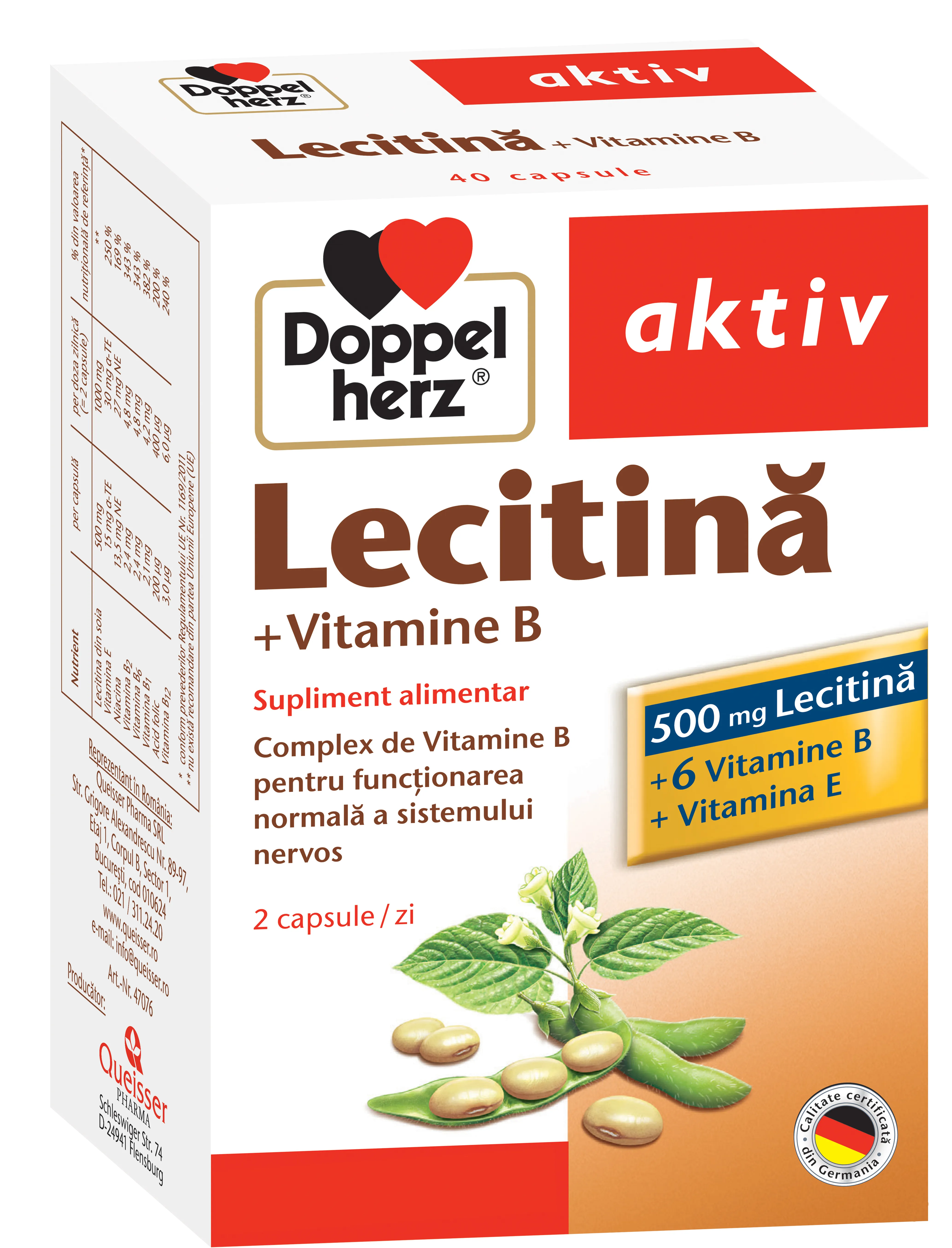 Doppel Herz Aktiv Lecitina + B + E x 40caps