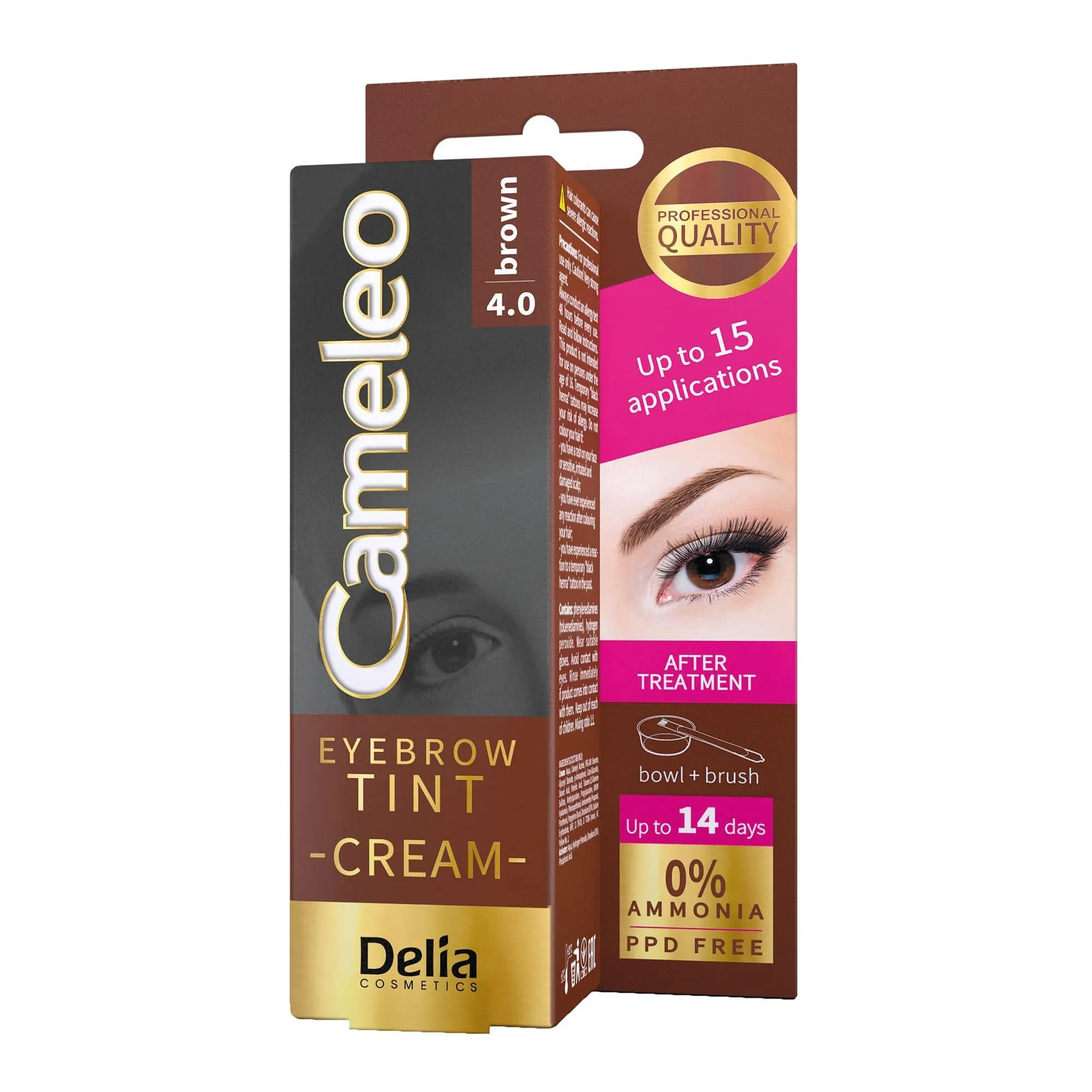Delia Cosmetic Vopsea pentru gene si sprancene maron 15 g