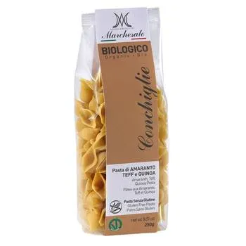 Paste Conchiglie din amarant, teff si quinoa fara gluten Bio, 250g, Marchesato