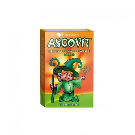 Ascovit 100 mg piersica, 20 comprimate