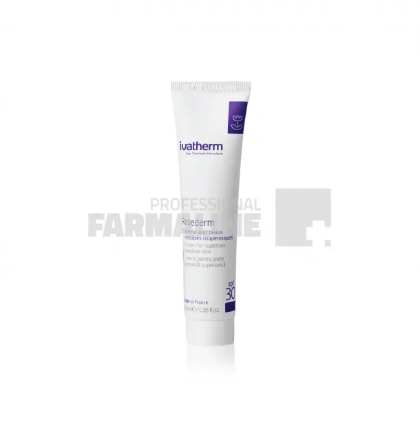 Ivathem Rosederm Crema piele sensibila cuperozica SPF30  40ml