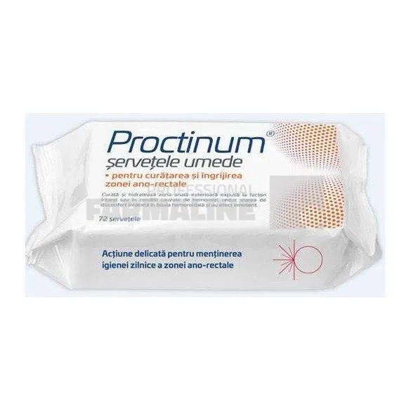 Proctinum Servetele umede pentru igiena ano-rectala 72 bucati