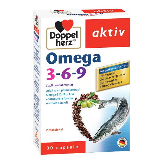 DOPPELHERZ AKTIV OMEGA 3-6-9 30 CAPSULE