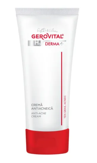 Crema antiacneica H3 Derma+, 50 ml, Gerovital 387