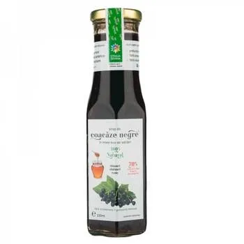 Sirop natural de coacaze negre cu miere, 230ml, Steaua Divina