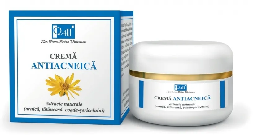 Tis Q4U Crema antiacneica cu Arnica, Tataneasa si Coada-Soricelului 40 ml