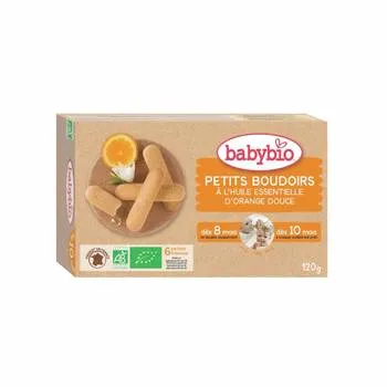 Biscuiti pentru dinti cu ulei esential de portocala dulce 8-10 luni, 120g, BabyBio