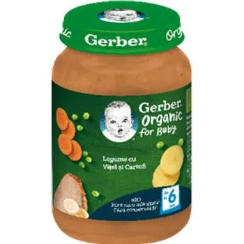 Legume cu vitel +6 luni, 190g, Gerber