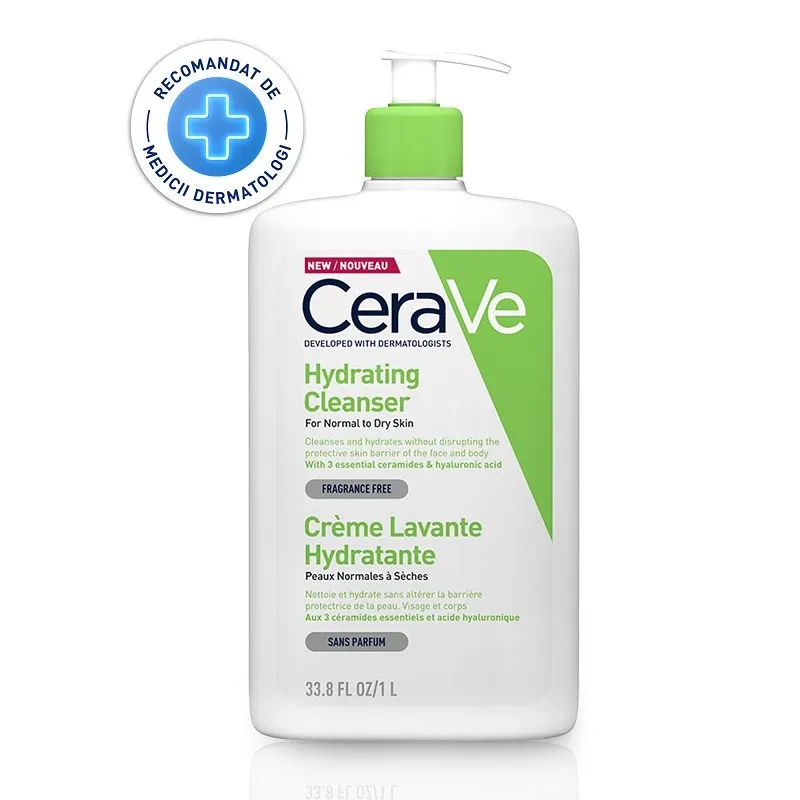 CERAVE GEL DE SPALARE HIDRATANT PIELE NORMALA SI USCATA 1000ML