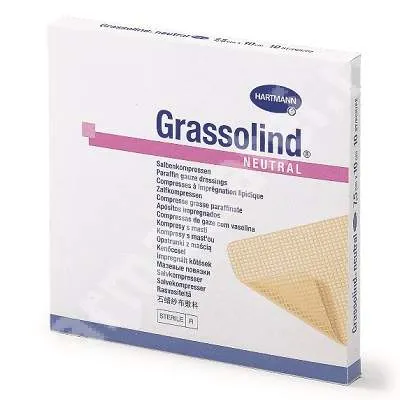 GRASSOLIND COMPRESE CU UNGUENT 10X10CM  PAUL HARTMANN