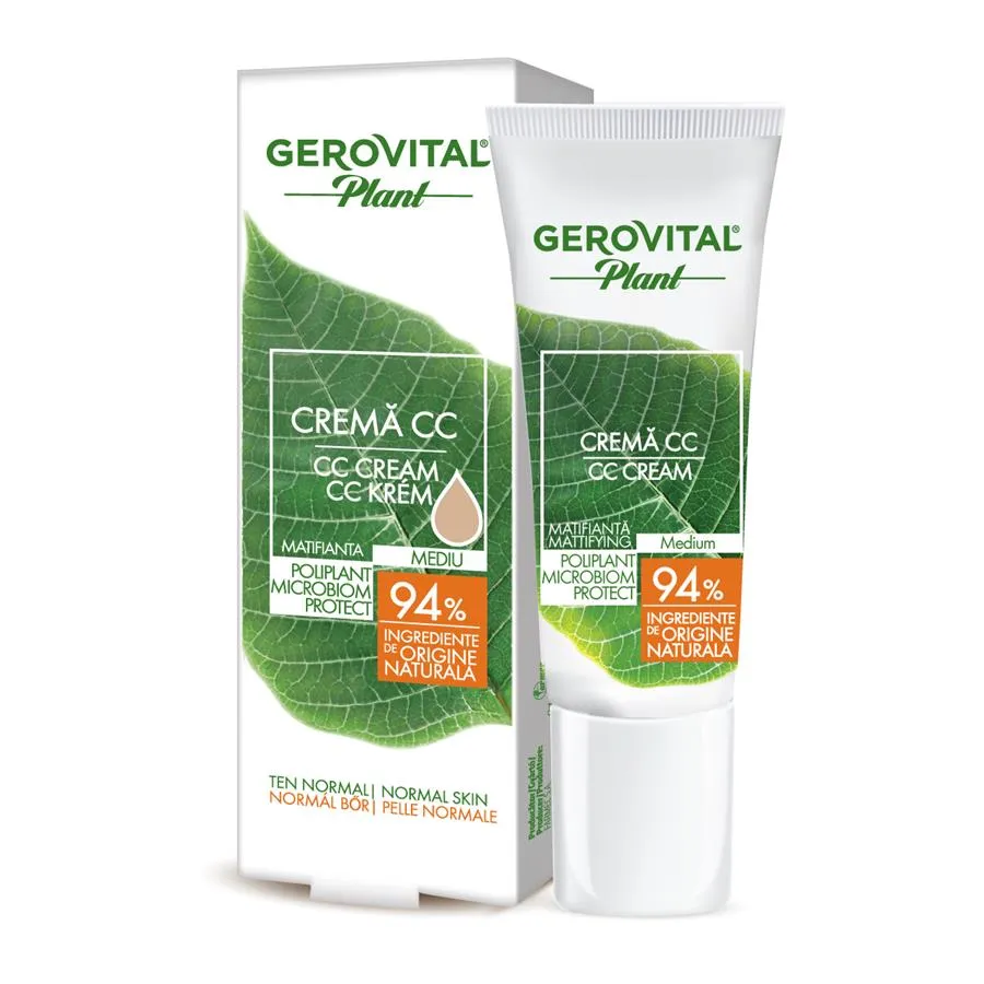 Crema CC Mediu matifianta Microbiom Protect, 30 ml, Gerovital Plant 189
