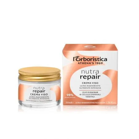 Crema de fata vegana cu ulei de baobab regeneranta si hidratanta, 50 ml, L'Erboristica