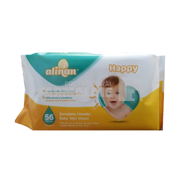 Alinan Happy Servele umede 56 bucati
