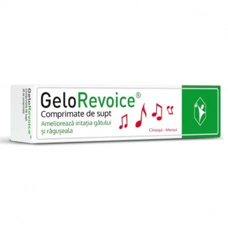 GeloRevoice pentru ameliorarea simptomelor asociate gripei si racelii, 20 comprimate de supt