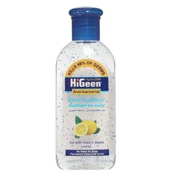 Gel antibacterian pentru maini Lemon, 110ml, HiGeen