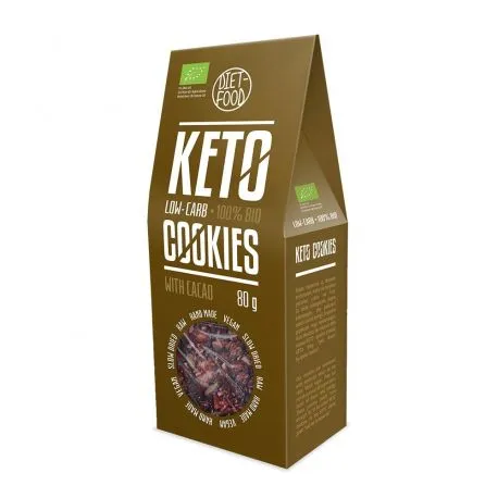 Fursecuri bio raw vegane cu cacao x 80g (Diet-Food)