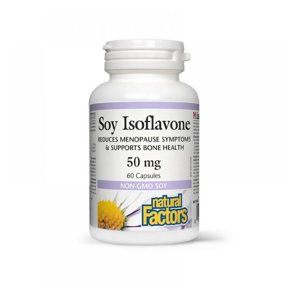 Izoflavone din soia 50 mg (60 capsule), Natural Factors