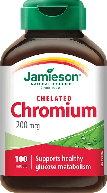 Jamieson Crom Chelat 200mg x 100 de comprimate