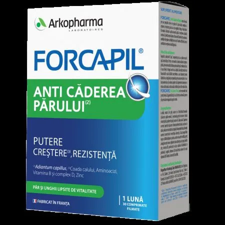 Forcapil anti caderea parului, 30 comprimate, Arkopharma