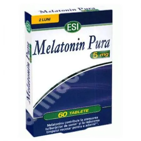 Melatonina Pura, 5 mg, 60 tablete, EsiSpa