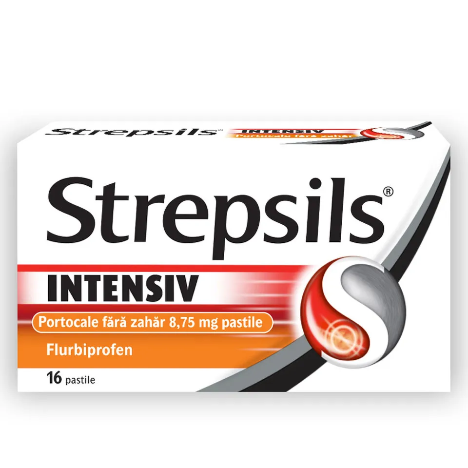 STREPSILS INTENSIV PORTOCALE FARA ZAHAR 16 PASTILE