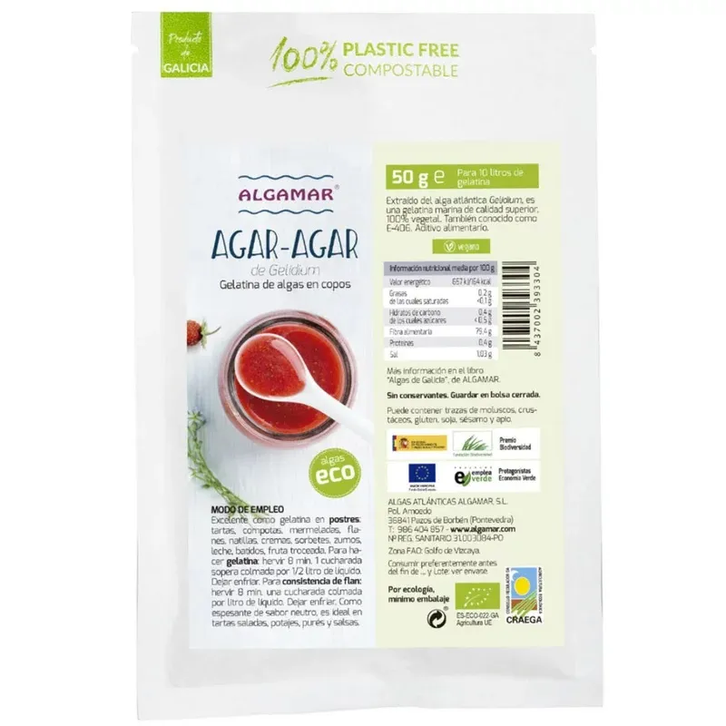 Agar Agar Bio, 50 g, Bio Holistic