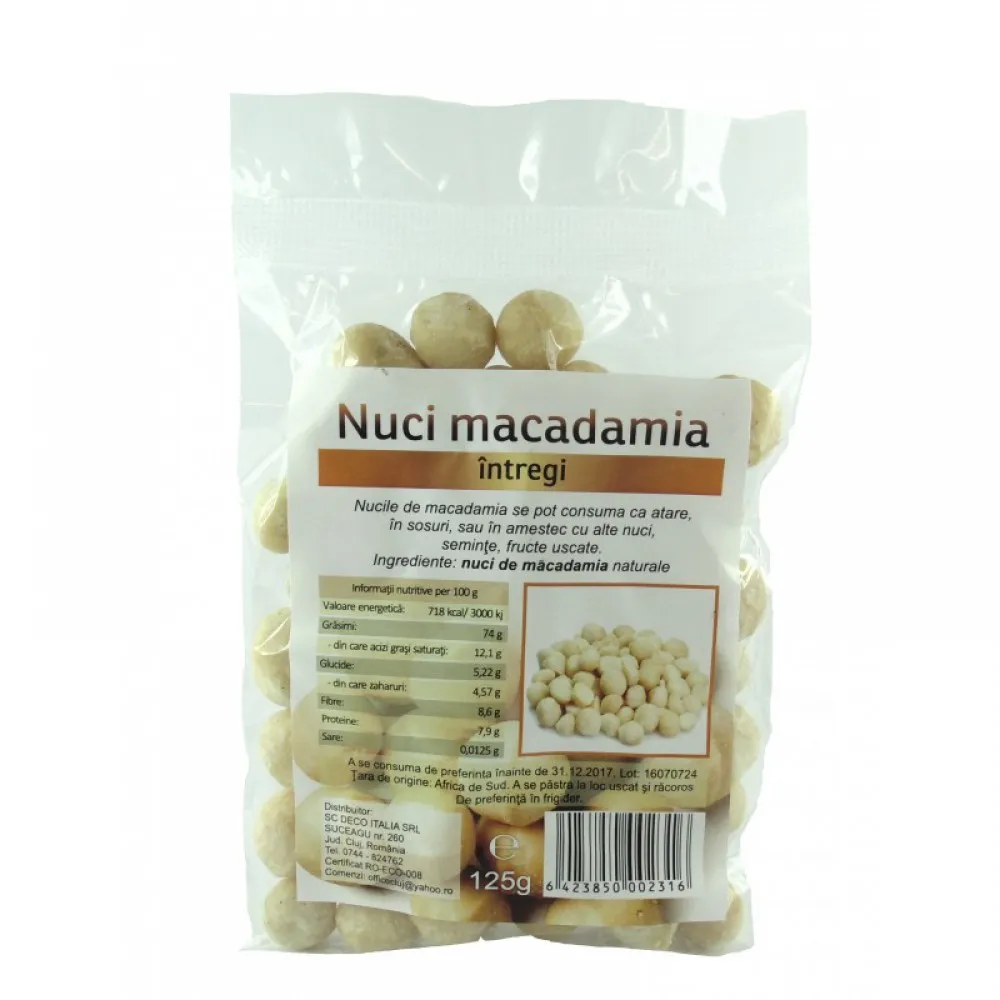 Nuci de macadamia (125 grame)