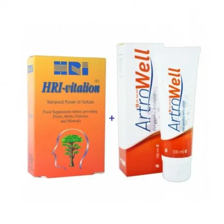 Pachet HRI Vitalion, 54 tablete + Dr. Balint ArtroWell, 100 ml