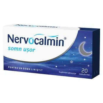 Nervocalmin Somn Usor cu valeriana, 20 capsule, Biofarm