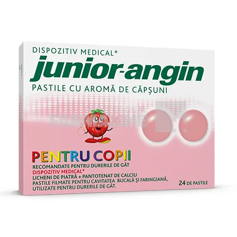 Junior-angin cu aroma de capsuni 24 pastile