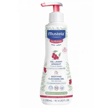 Gel curatator calmant pentru piele sensibila, 300 ml, Mustela