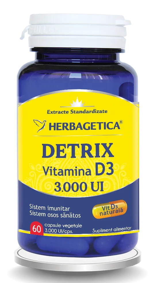 Detrix Vitamina D3 3000UI x 60cps (Herbagetica)