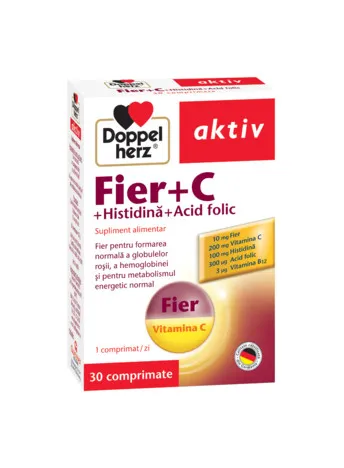 Fier+C+Histidina+Acid Folic, 30 comprimate, Doppelherz