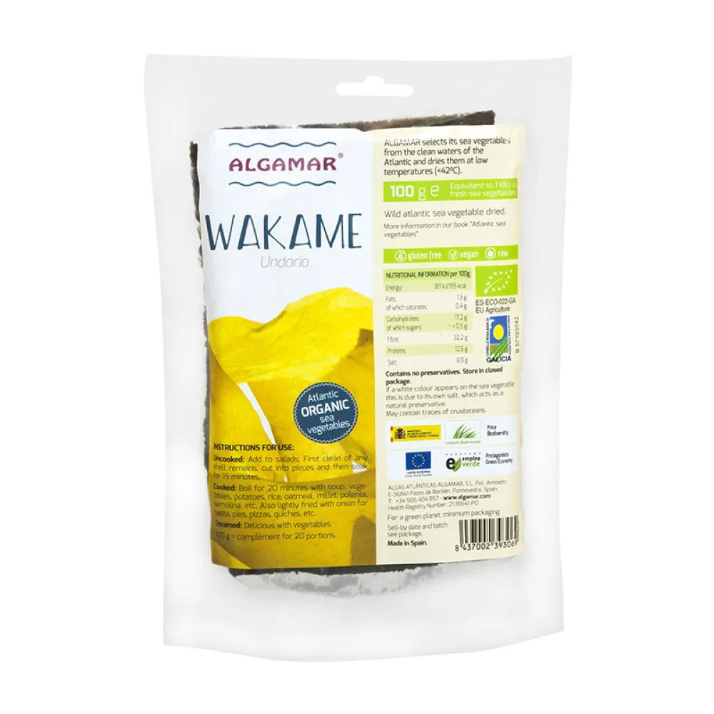 Alge marine Wakame bio (100g), Algamar