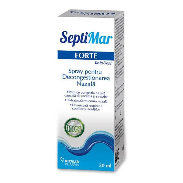 SEPTIMAR FORTE SPRAY PENTRU DECONGESTIONAREA NAZALA 3+ ANI X 30 ML