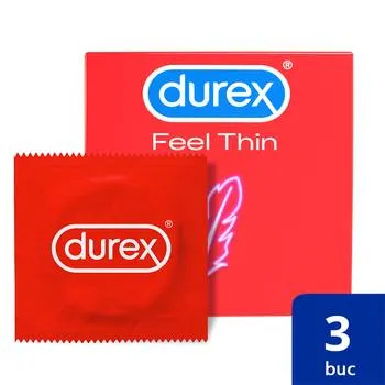 Prezervative Feel Thin, 3 bucati, Durex