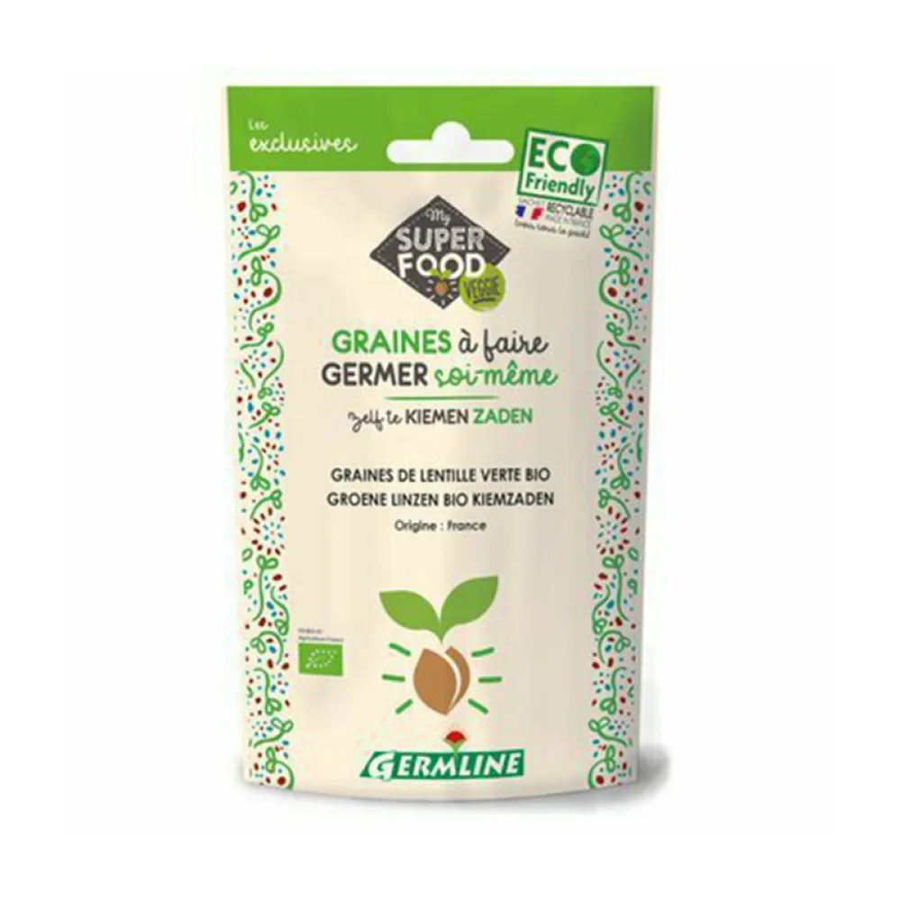 Linte verde pentru germinat bio (150g)