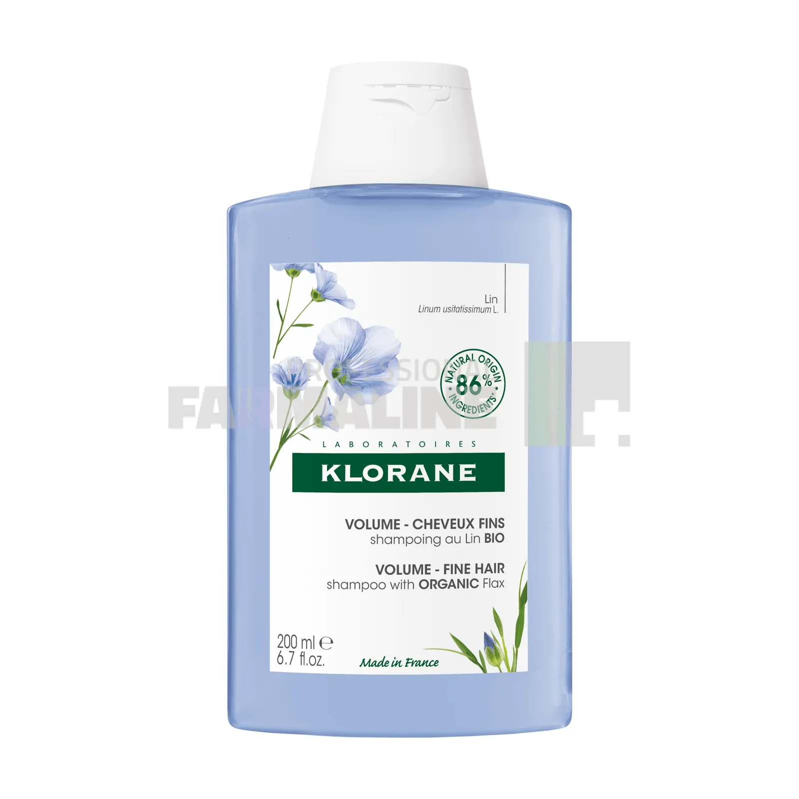 Klorane Sampon cu Extract Fibra de In 400 ml