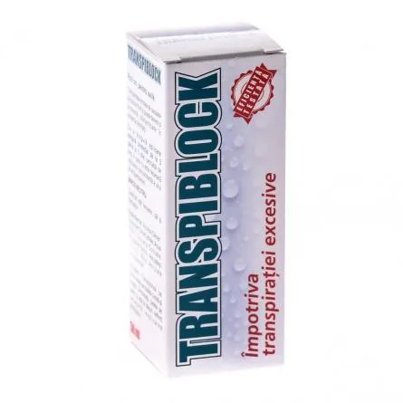 Roll-on impotriva transpiratiei excesive Transpiblock, 50 ml, Zdrovit