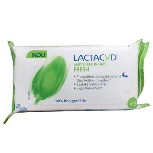 LACTACYD Servetele intime FRESH x 15buc