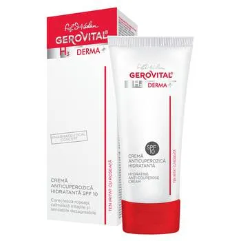 Crema anticuperozica hidratanta SPF10 Derma+, 50ml, Gerovital