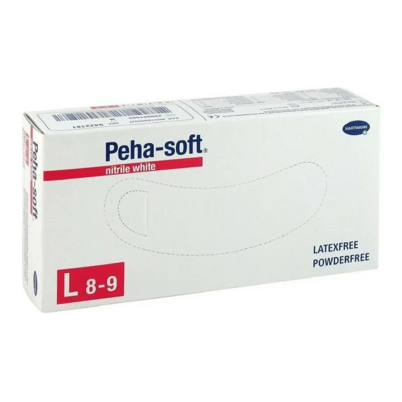 HARTMANN PEHA SOFT MANUSI EXAMINARE NITRIL WHITE MARIME L 100BUC