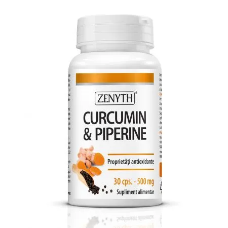 Curcumin & Piperine, 30 capsule, Zenyth