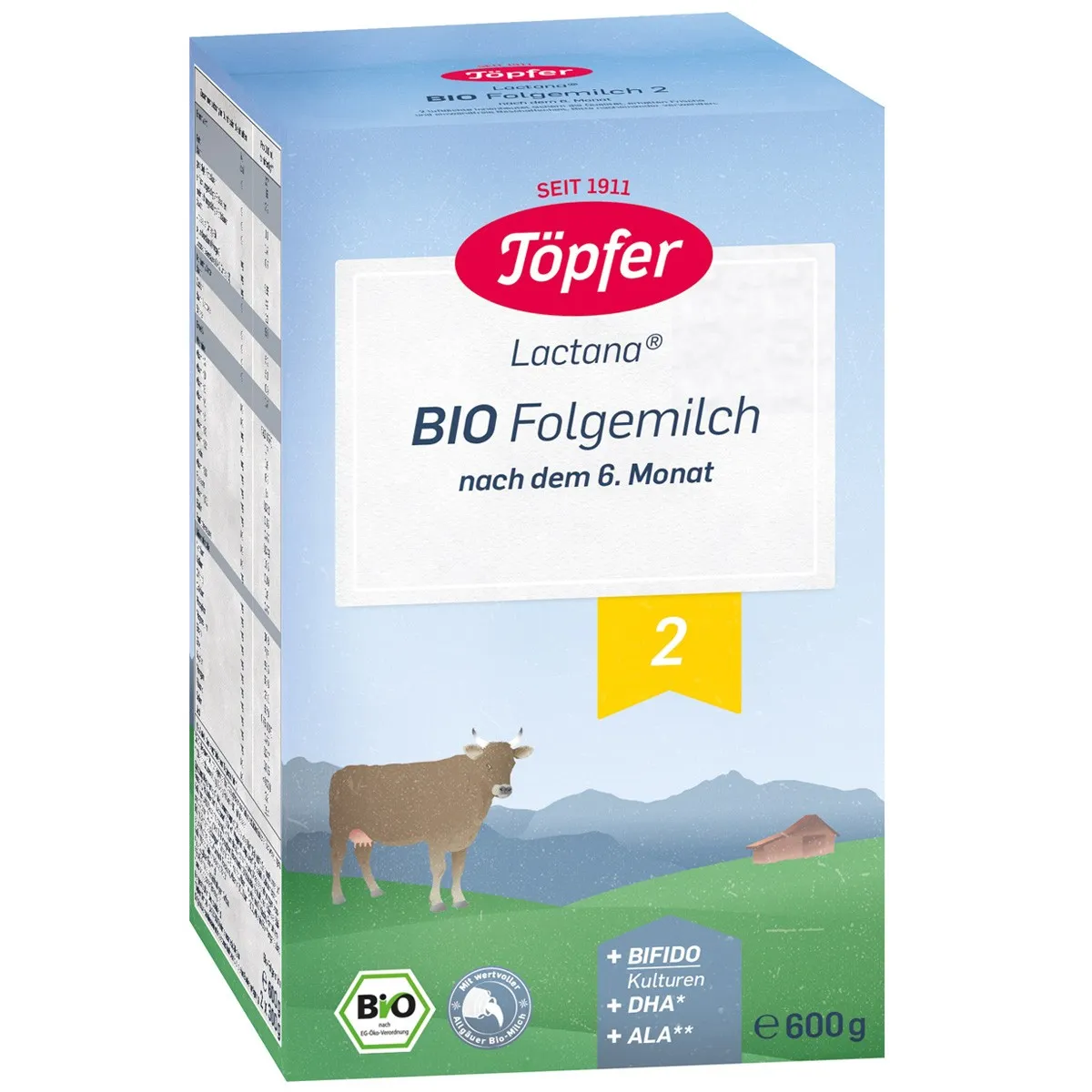 TOPFER BIO 2 LAPTE COPII X 600 G