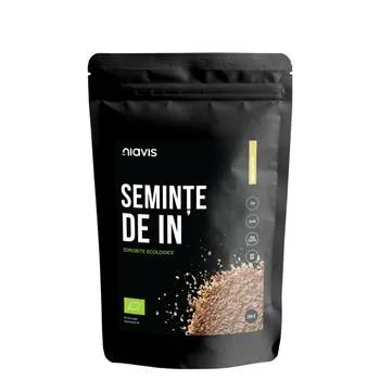 Seminte de in zdrobite ecologice, 250g, Niavis